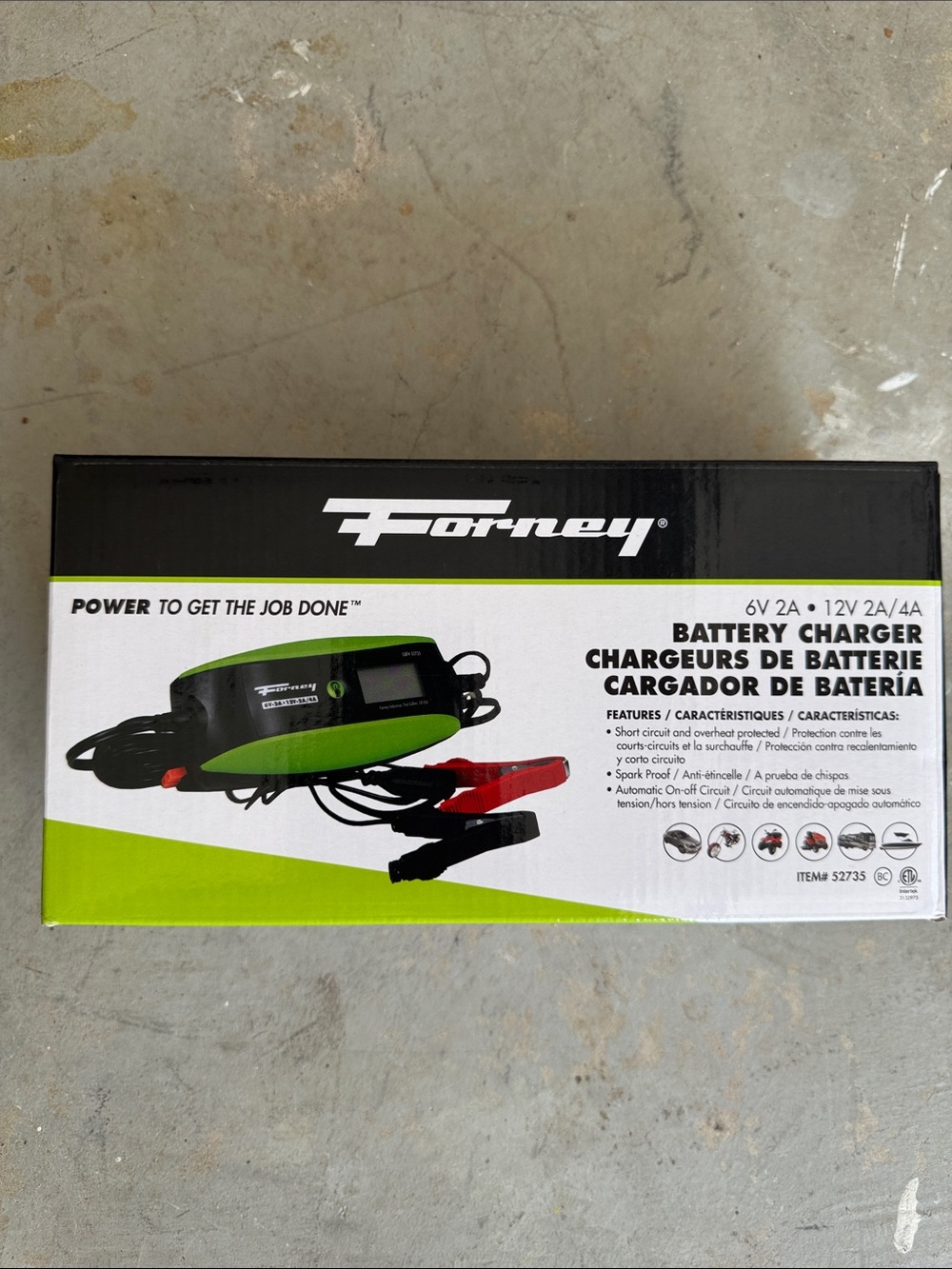 Green and Black 6V/12V Battery Charger - Smart Charging